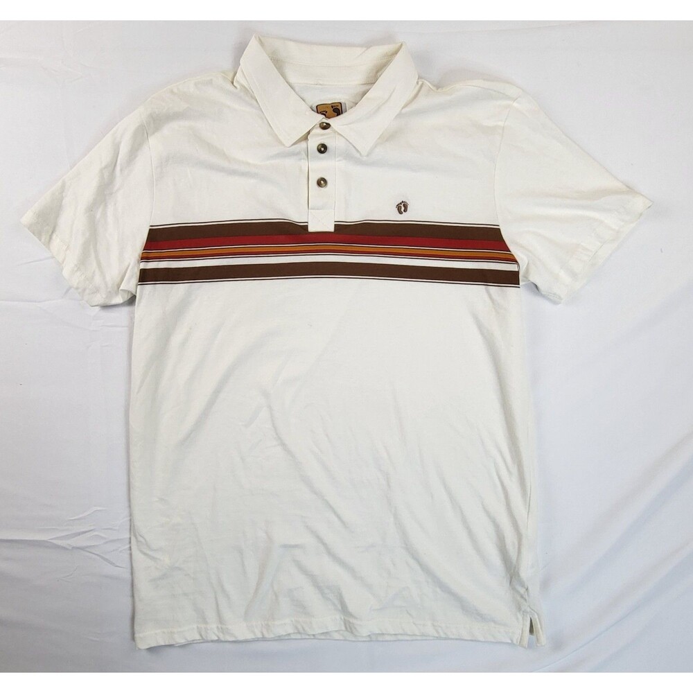 Vintage 70s 80s Hang Ten Gold Tag Mens Med Striped Polo Shirt Surf Skate Beach